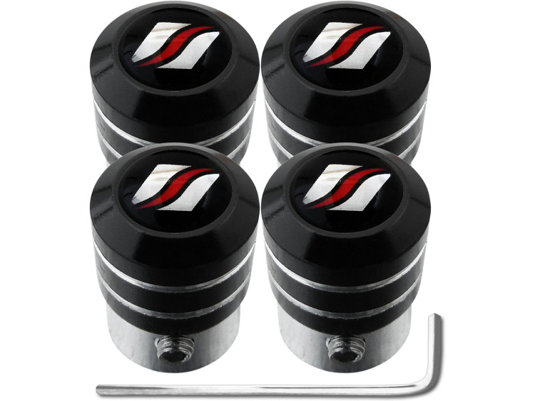 4 tapones de valvula antirrobo Luxyline "black"
