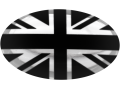 Tapa-remaches para matricula Bandera brit&aacute;nica Gran Breta&ntilde;a Reino Unido (plateado) negro & cromo