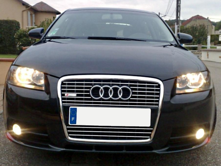 Moldura de calandria cromada Audi A3 s&eacute;rie 2 03-08 & Audi A3 S&eacute;rie 2 Sportback 04-08 v1