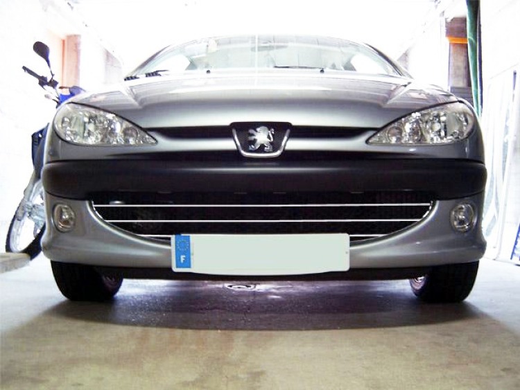 Moldura de calandria cromada Peugeot 206 Peugeot 206 CC Peugeot 206 SW nido de abejas