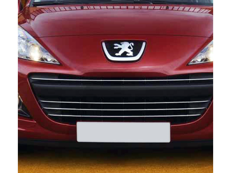 Moldura de calandria cromada Peugeot 207 06-12 Peugeot 207 CC 07-15 Peugeot 207 SW 07-13