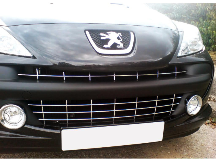 Moldura de calandria cromada Peugeot 207 06-12 Peugeot 207 CC 07-15 Peugeot 207 SW 07-13