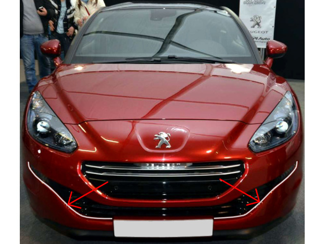 Moldura de calandria inferior cromada Peugeot RCZ 1215 facelift