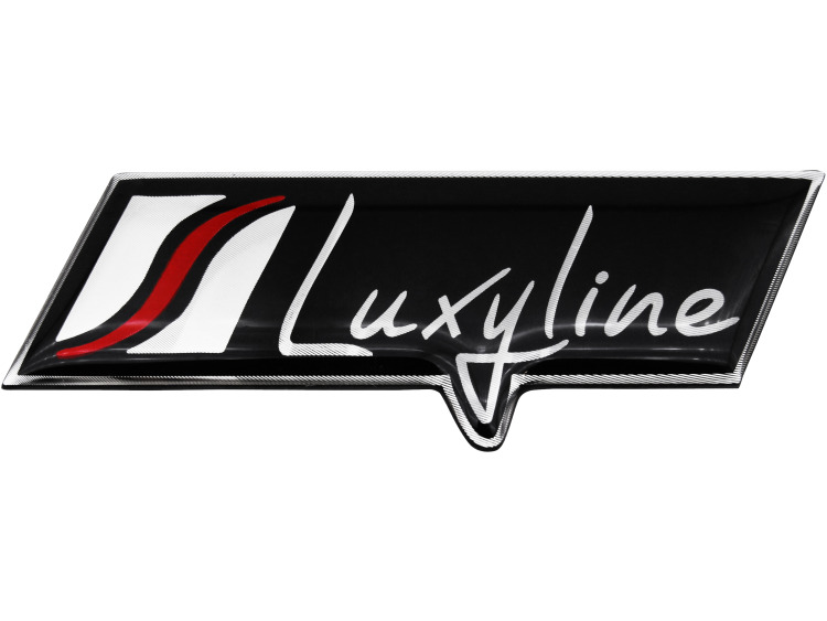 Plaquita Luxyline en aluminio logotipo/chapa/sigla