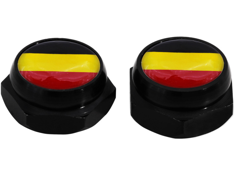 Tapa-remaches para matricula bandera Alemana (negro)