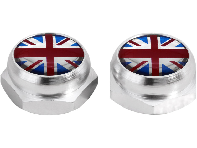 Tapa-remaches para matricula Bandera brit&aacute;nica Gran Breta&ntilde;a Reino Unido (plateado)