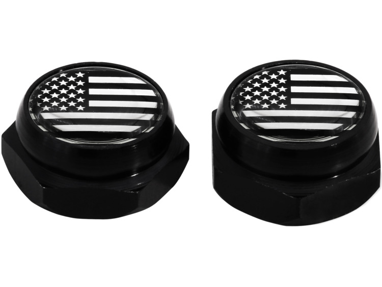 Tapa-remaches para matricula Bandera de EE.UU. Estados Unidos (negro) cromo