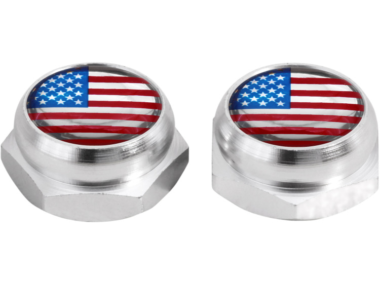 Tapa-remaches para matricula Bandera de EE.UU. Estados Unidos (plateado)