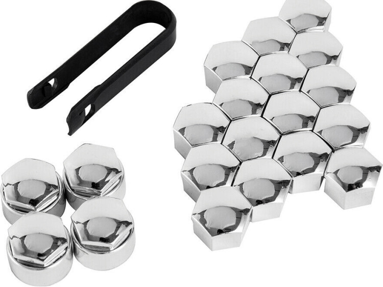 Tapa-tornillos de rueda antirrobo 17mm cromo
