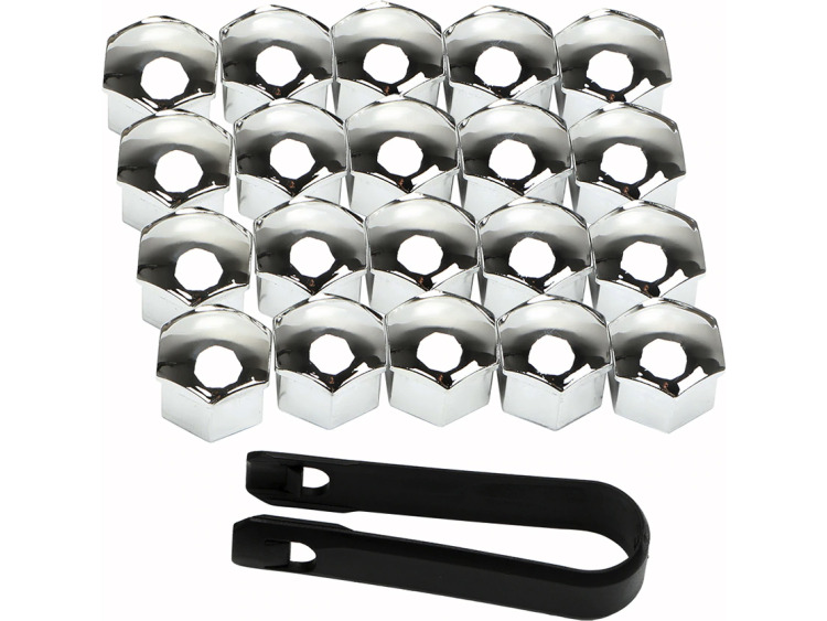 Tapa-tornillos de rueda 17mm cromo
